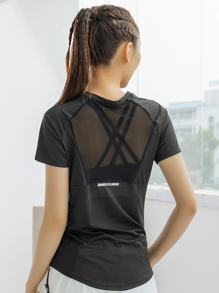 Pilates Yoga Top - Kaos Olahraga Musim Panas Wanita Lengan