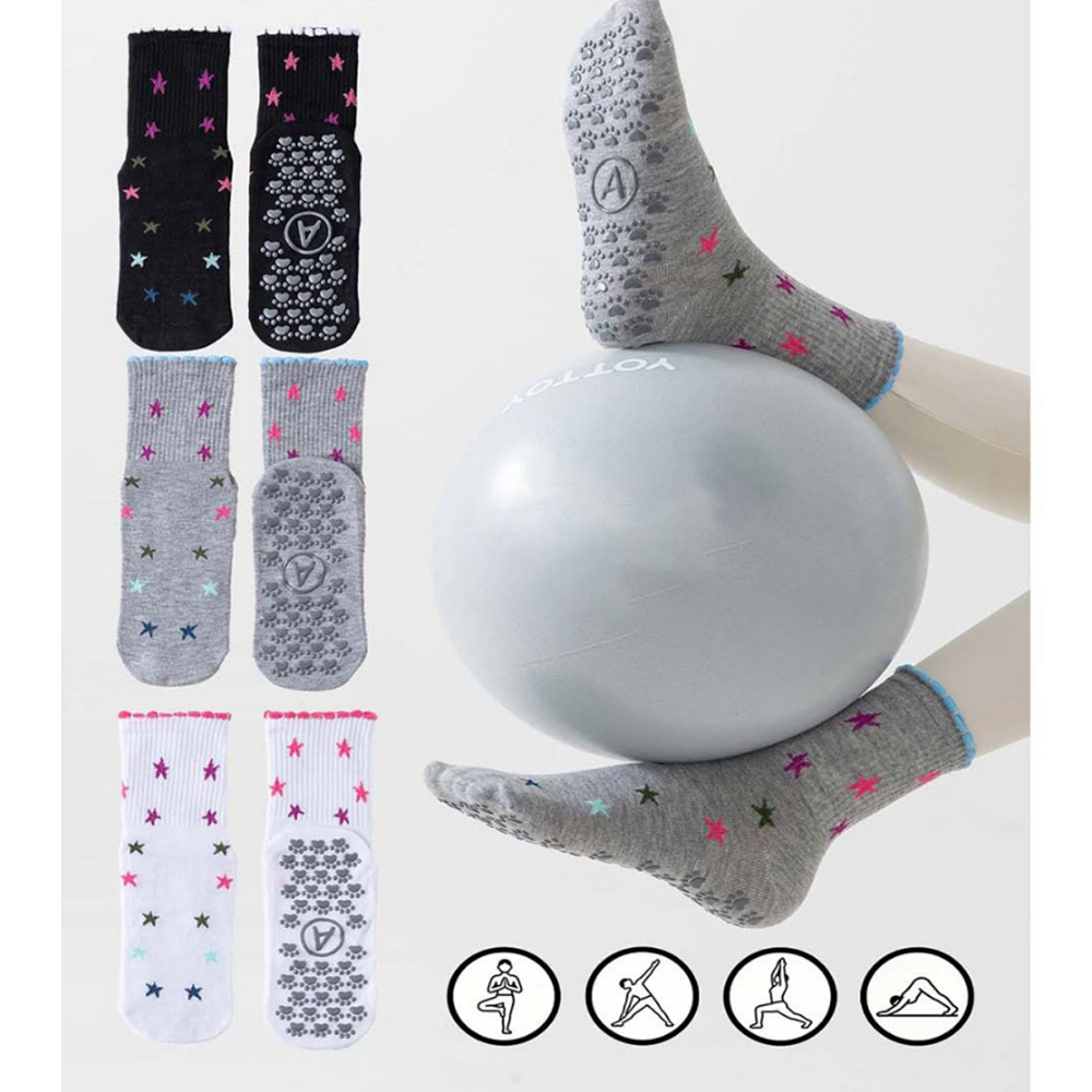 Pilates Yoga Gifts - Kaus Kaki Yoga Motif Bintang Warna-warni
