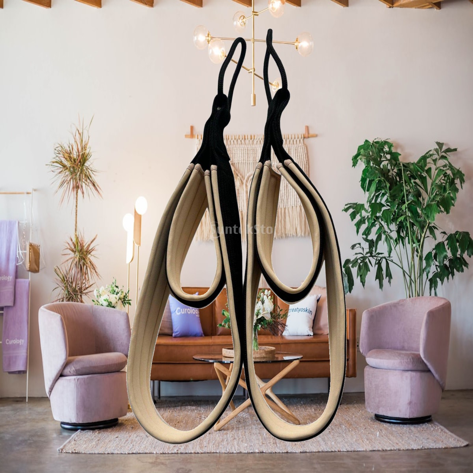 Pilates & Yoga With Katja Youtube - Pegangan Atas Pilates Anti-Selip, Tali Pilates,