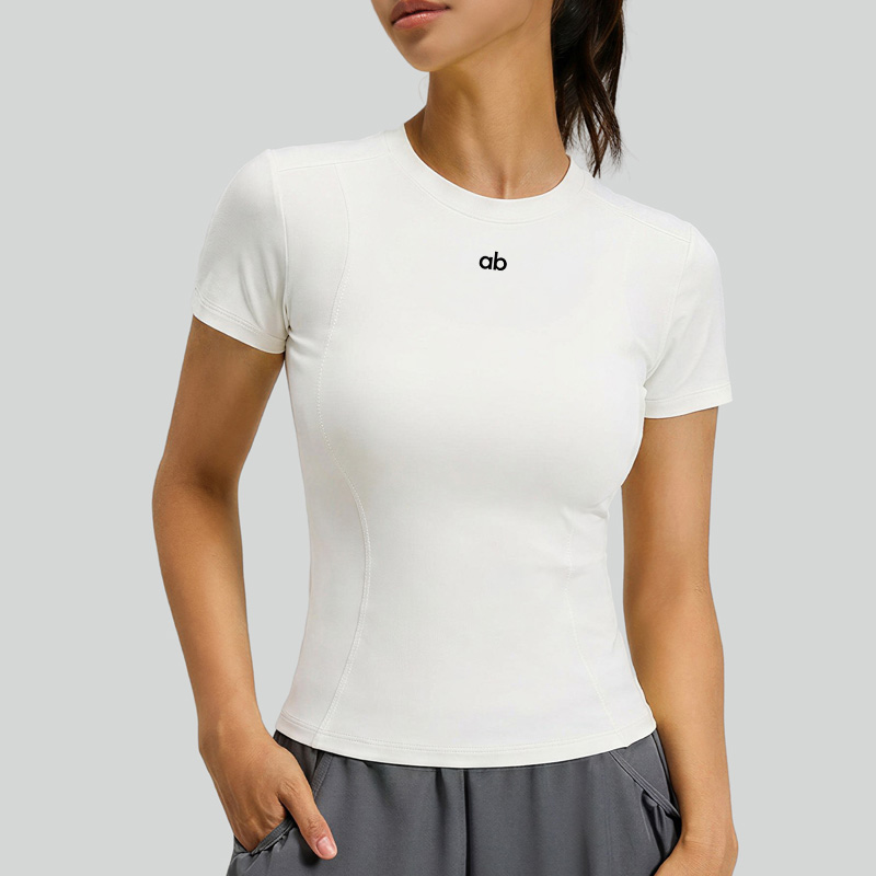 Pilates Yoga Wear - Kaus Lengan Pendek Sederhana Gaya Baru