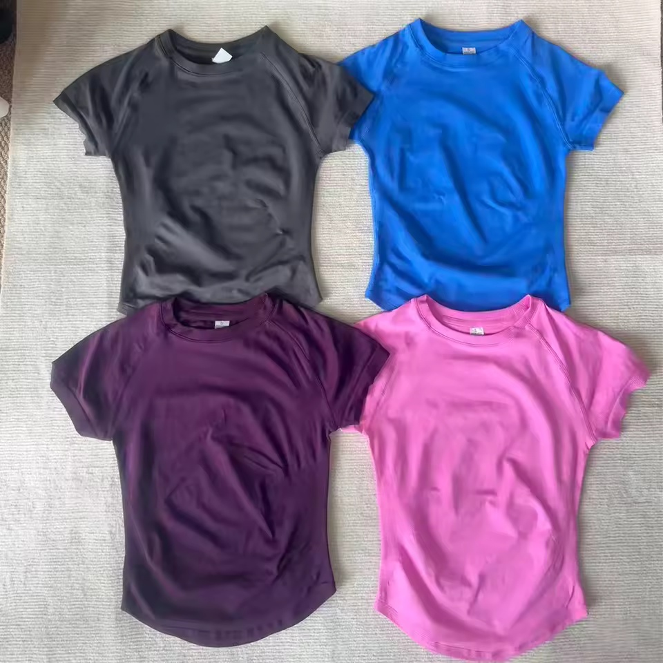 Pilates Yoga Top - Kaos Olahraga Wanita Fitness Impact Lengan