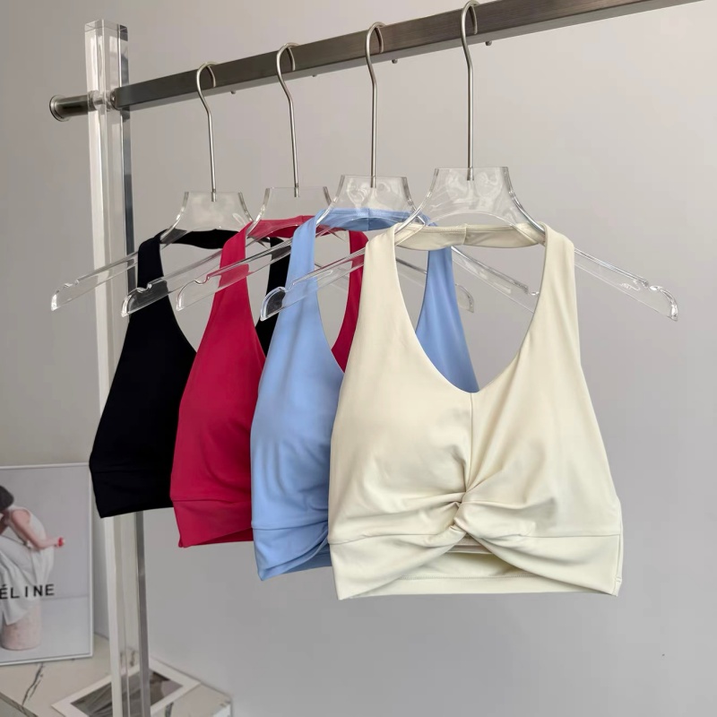 Bra Olahraga Halter Twist Wani - Pilates Yoga Top ulasan dan harga