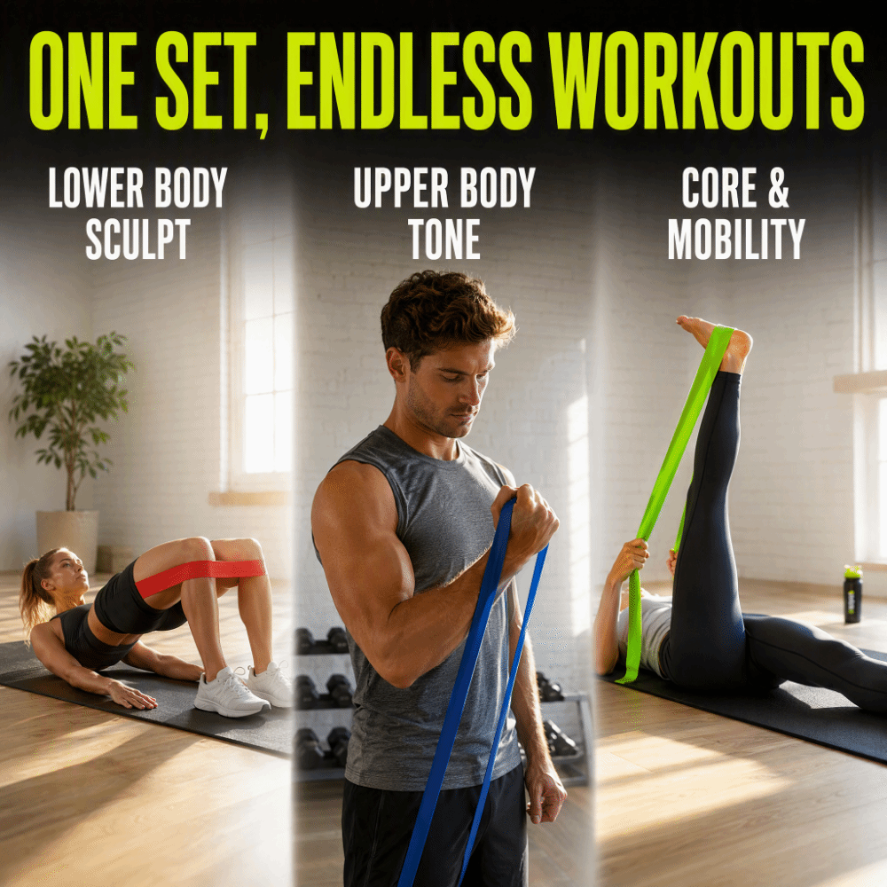 5pcs 30 x 5cm Resistance Loop  - Pilates X Yoga ulasan dan harga