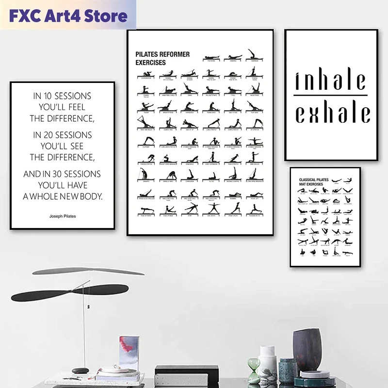 Poster Bagan Latihan Pilates T - Pilates Yoga And Gym ulasan dan harga