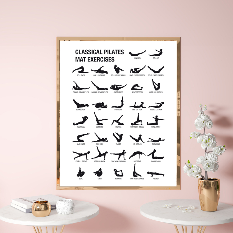 Poster Bagan Latihan Pilates T - Pilates Yoga And Gym ulasan dan harga